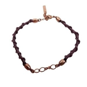 Jewelmint Bracelet Purple Cord‎ Wrap Twist Rose Gol
